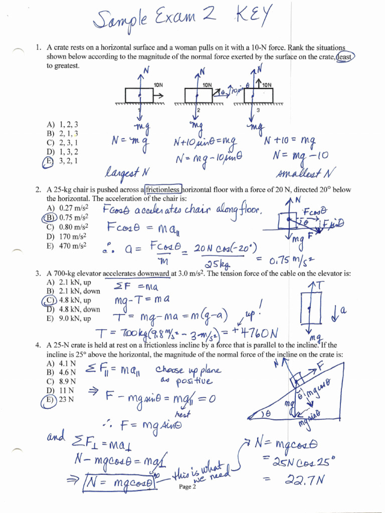 PH 111 Sample 2 s13 Soln 2124474019 PDF | PDF | Force | Physical Phenomena