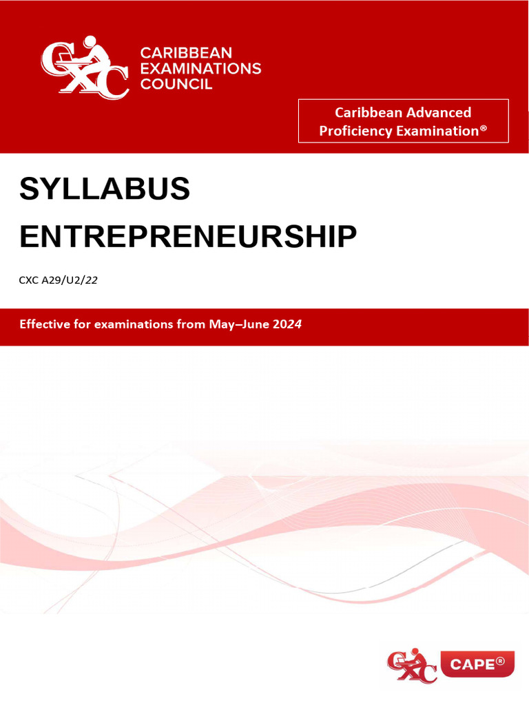 Entrep Syllabus | PDF | Entrepreneurship | Associate Degree