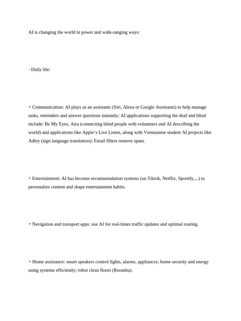 AI Is Changing The World in Power and Wide | PDF | Artificial ...