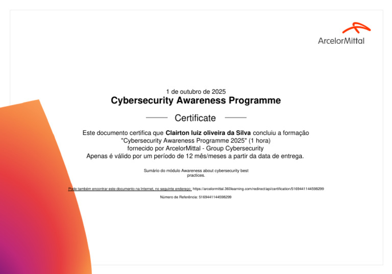 Cybersecurity Awareness Programme | PDF