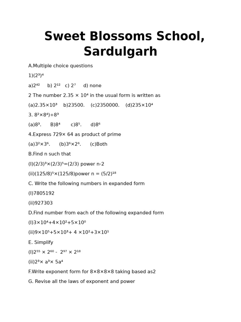 7th Worksheet | PDF