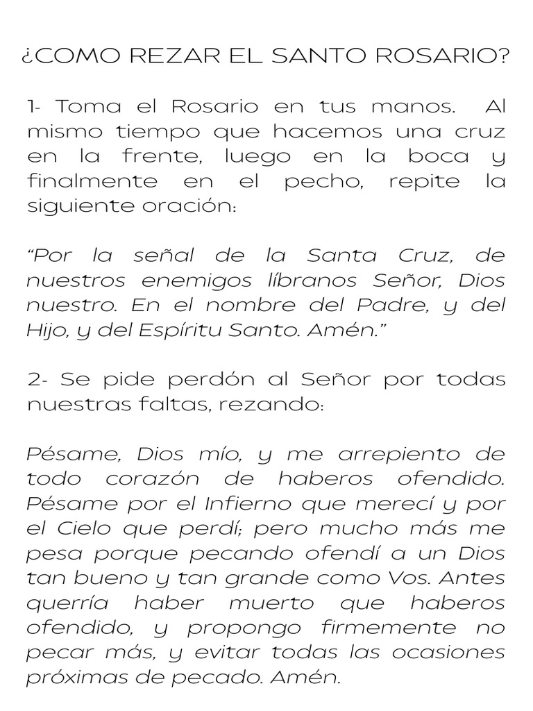Como Rezar El Santo Rosario | PDF | Rosario | María, madre de Jesús
