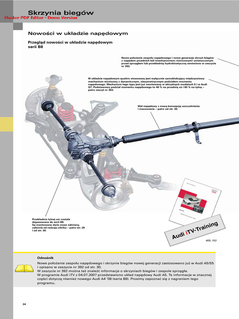 Audi A4 Transmission Z SSP 409 PL | PDF
