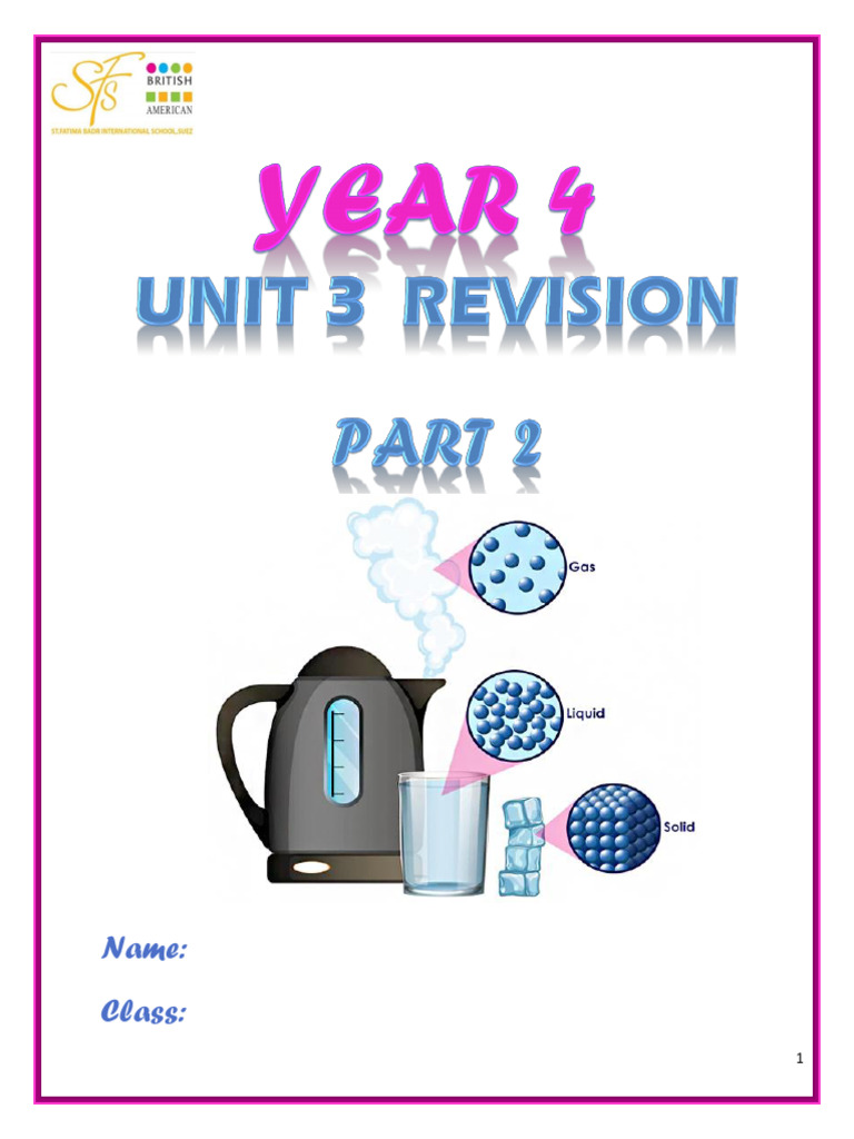 Year 4 - Unit 3 Part 2 - Revision | PDF