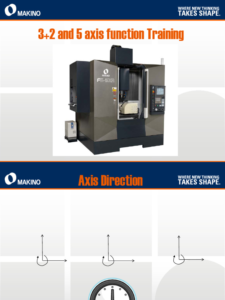 5axis Manual MAKINO CNC MACHINES | PDF | Rotation | Geometry