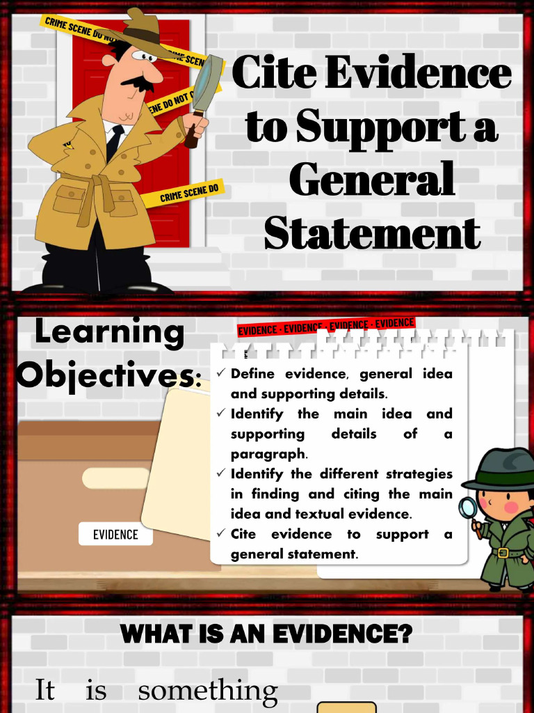 ENGLISH LESSON 5 Citing Evidences | PDF