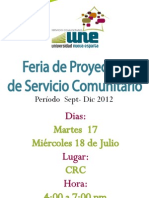 Afiche Feria Servicio Comunitario