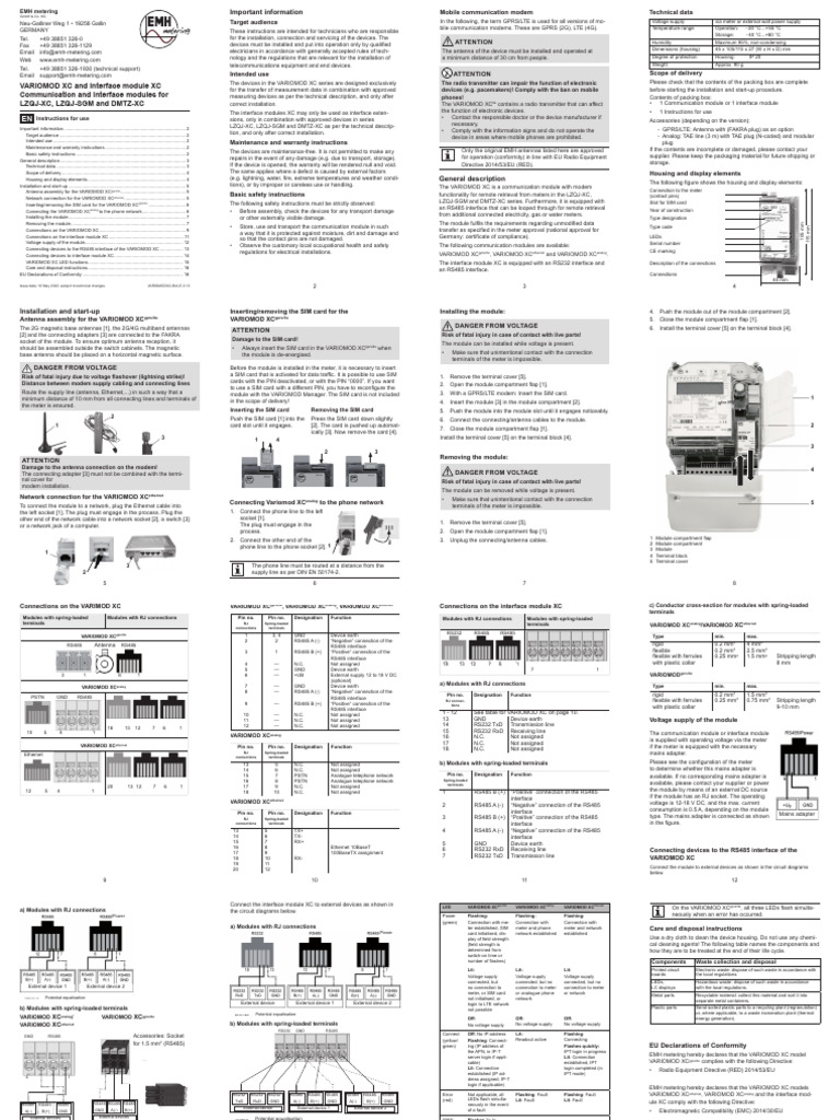 d3cb6709 Emh Modem Variomod XC User Manual | PDF | Electrical Connector ...