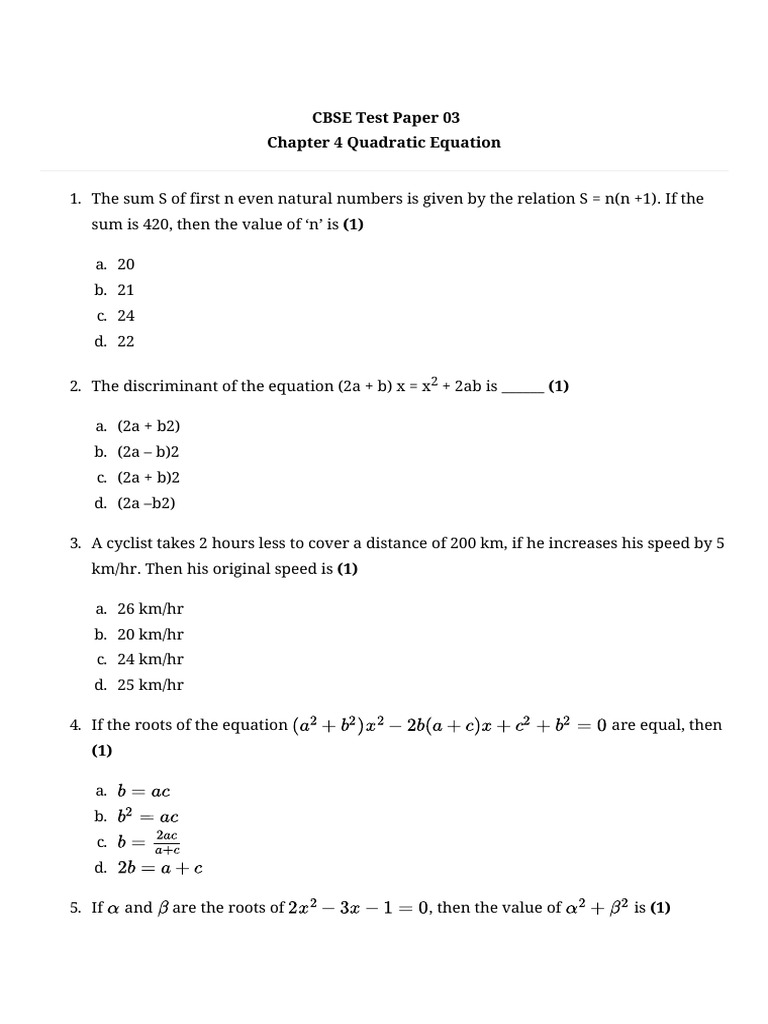 Quadratic Equation Part1 | PDF | Factorization | Quadratic Equation