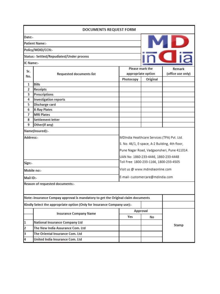 Documents Request Form | PDF