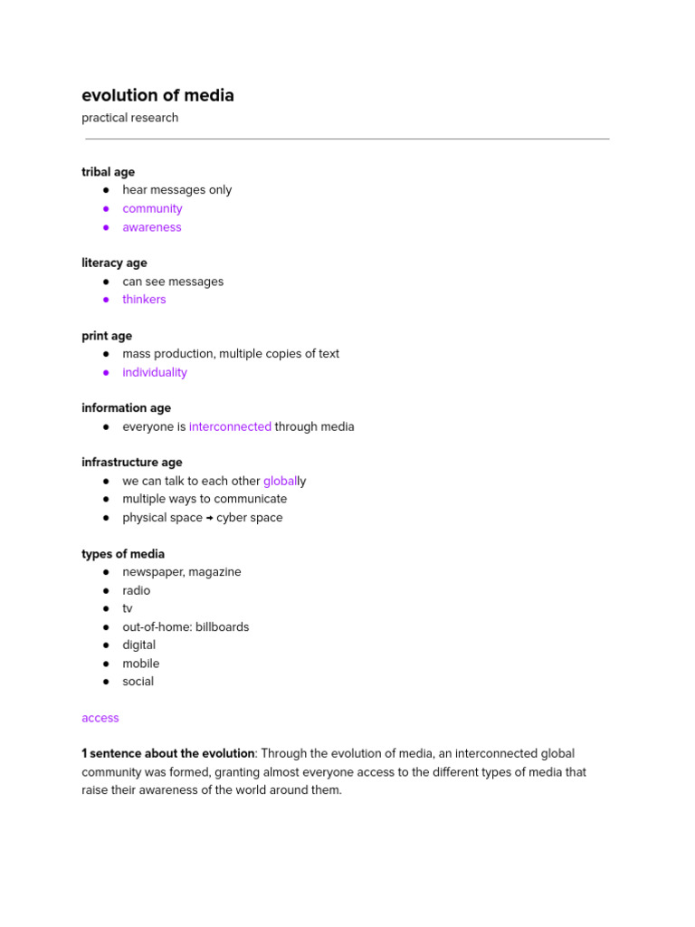 Evolution of Media | PDF