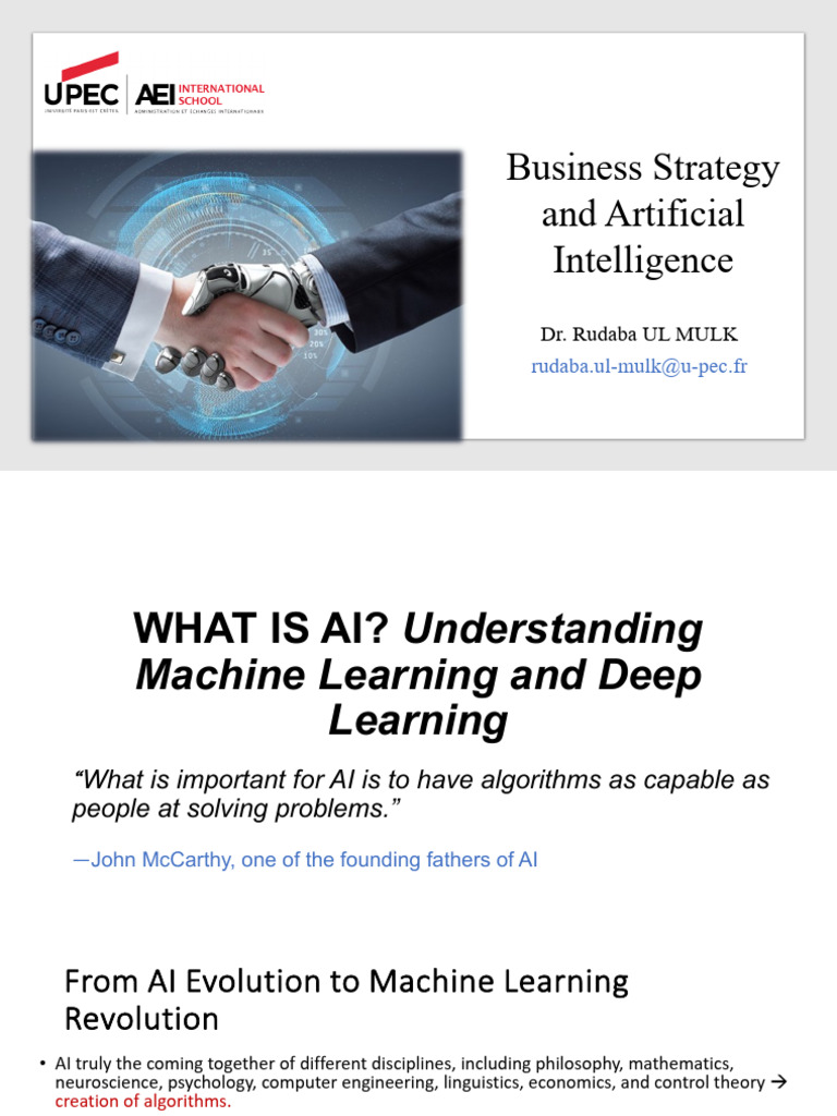 WHAT IS AI Understanding Machine Learning and Deep Learning | PDF ...
