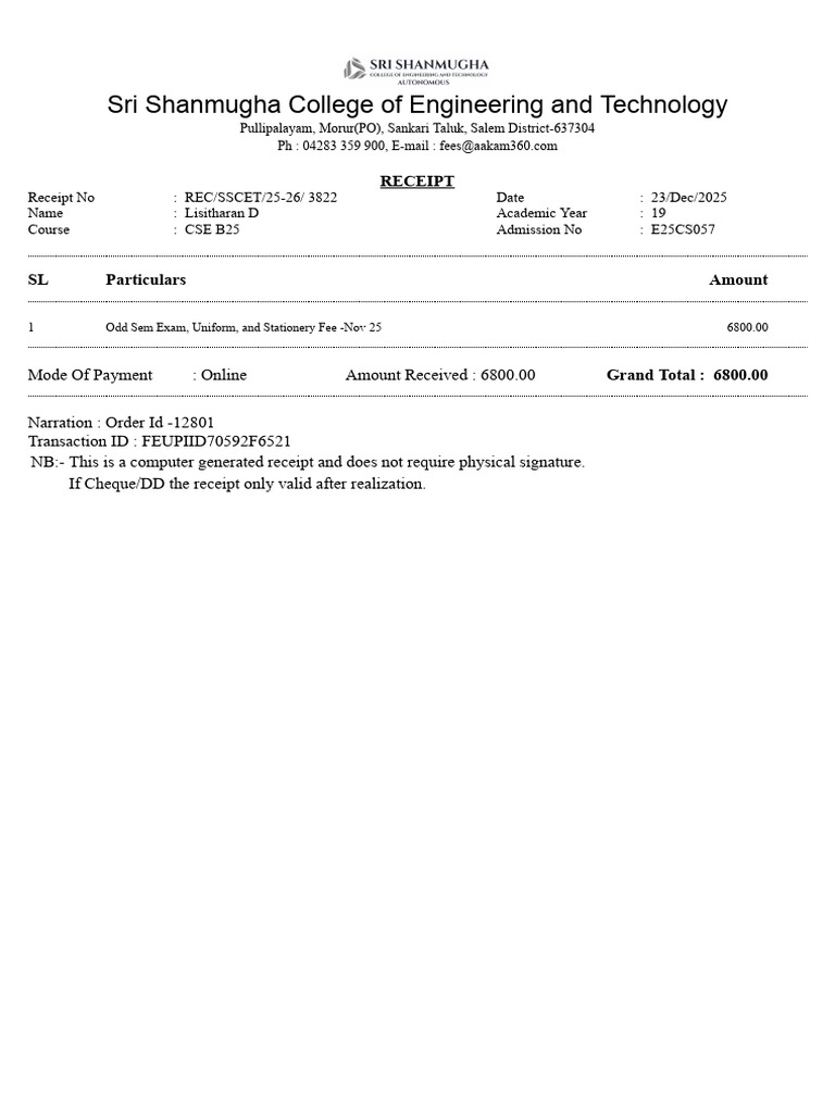 Reciept69510 23122025 | PDF