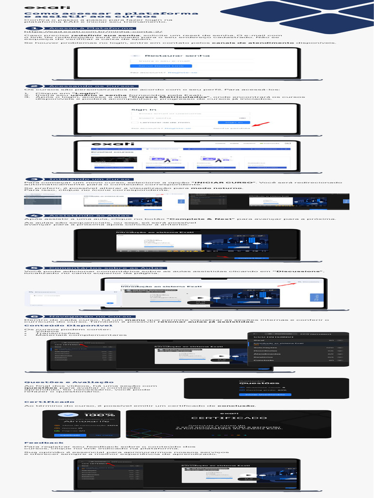Tutorial Plataforma EAD | PDF