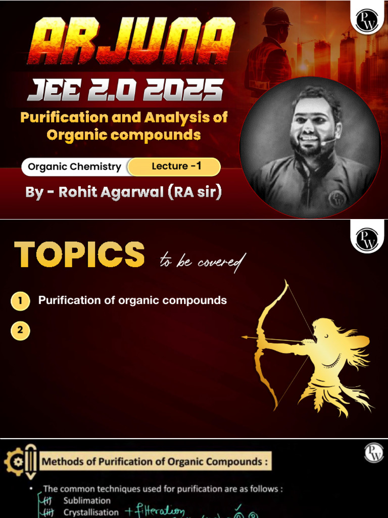Purification and Analysis of Organic Compound 01 - Class Notes - Arjuna ...