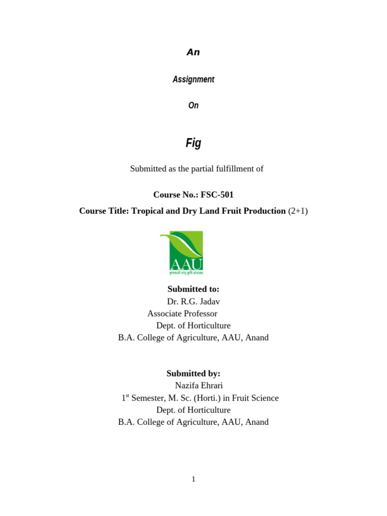 Fig Final | PDF | Ficus | Fruit