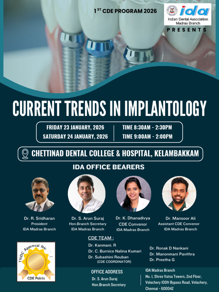 1st CDE 2026 | PDF | Dental Implant | Health Care