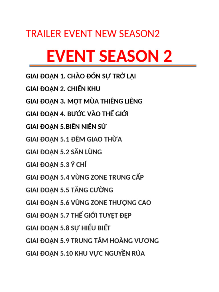 Event Season2 | PDF