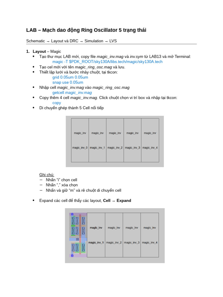 21. Layout Ring Ocillator | PDF