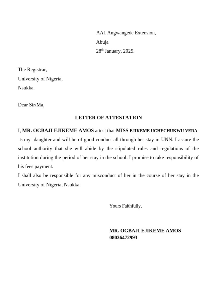 Attestation 1 | PDF