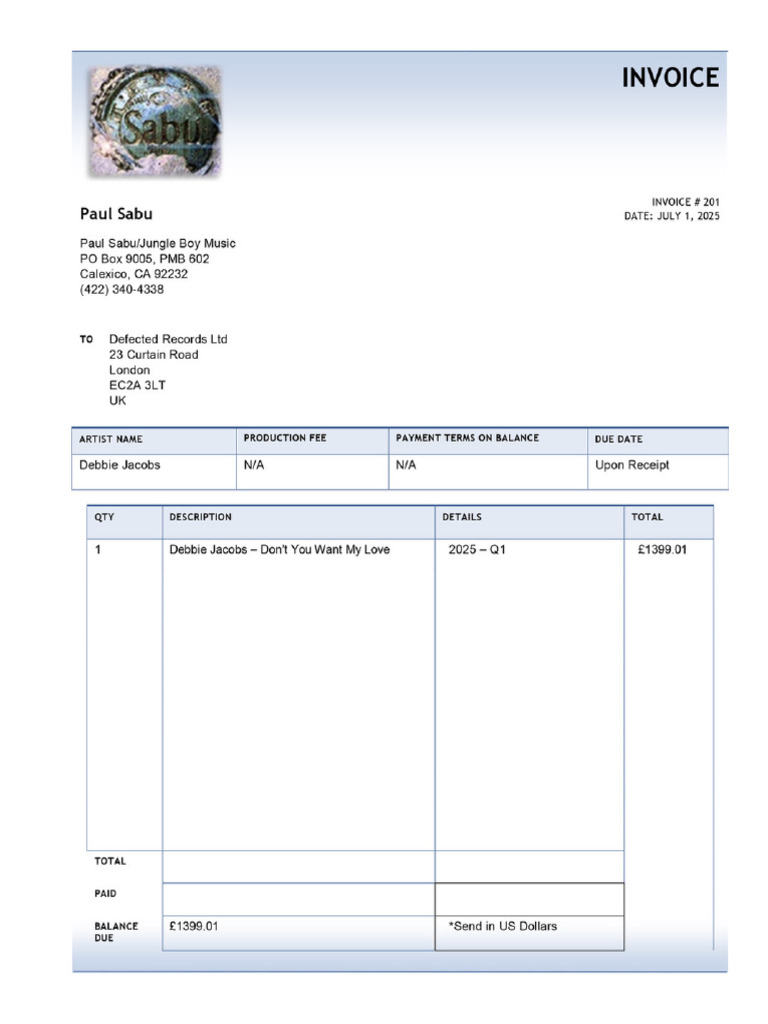 Defective Invoice Q1 | PDF