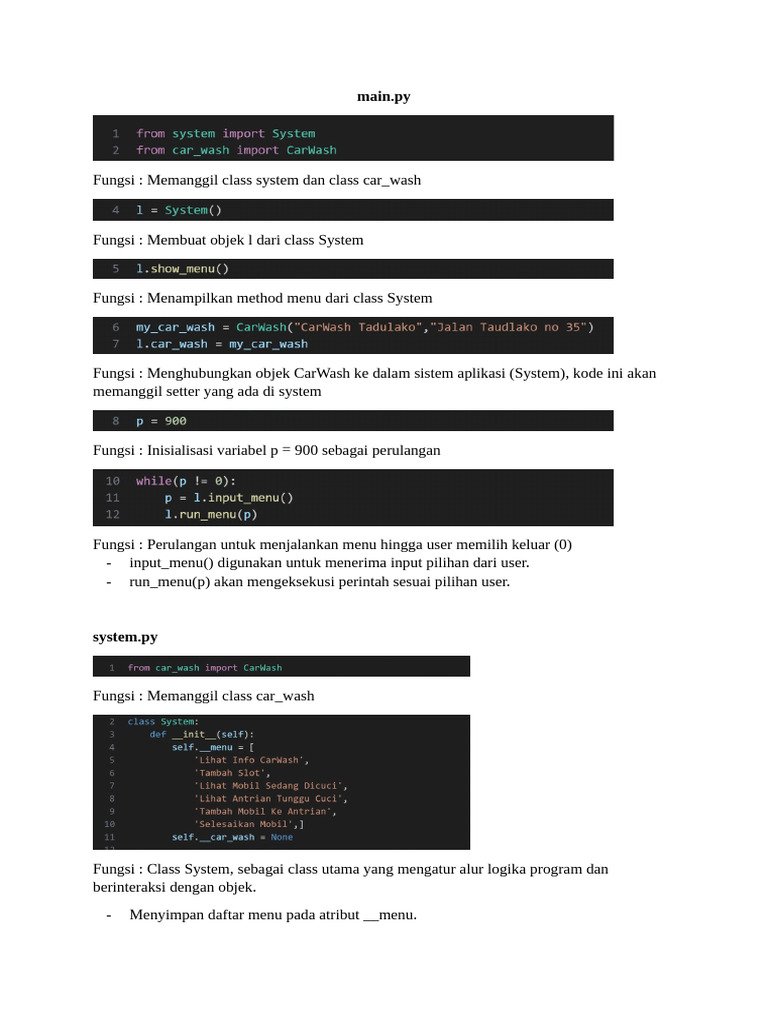 Penjelasan Codingan | PDF