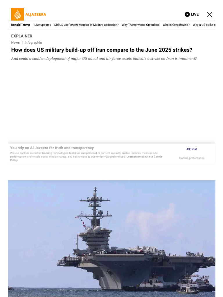 How Does US Military Build-Up Off Iran Compare To The June 2025 Strikes ...