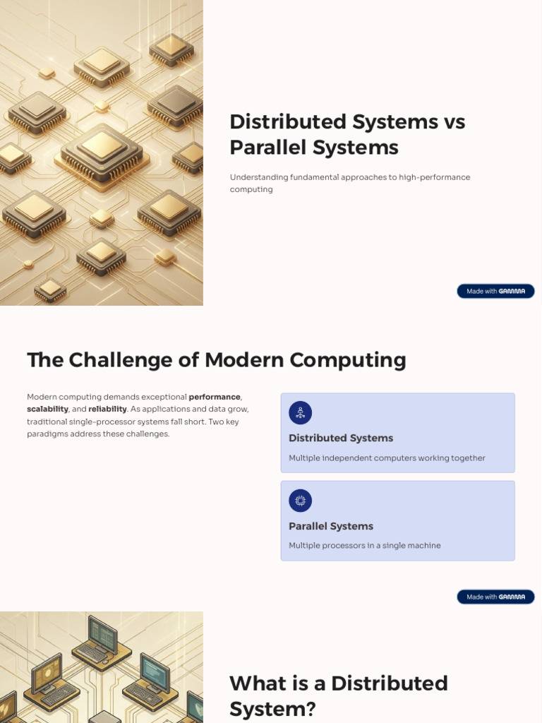 Distributed Systems Vs Parallel Systems | PDF | Parallel Computing ...