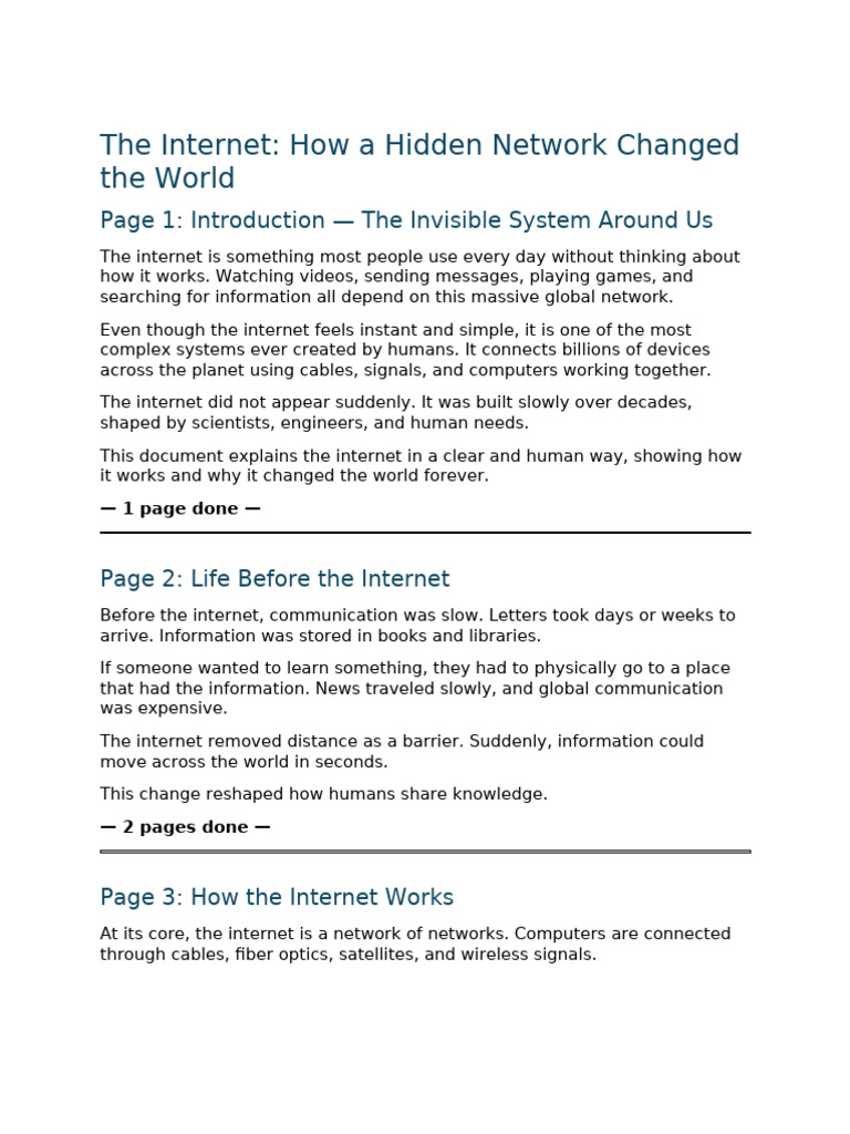 The Internet - How A Hidden Network Changed The World | PDF | Computer ...