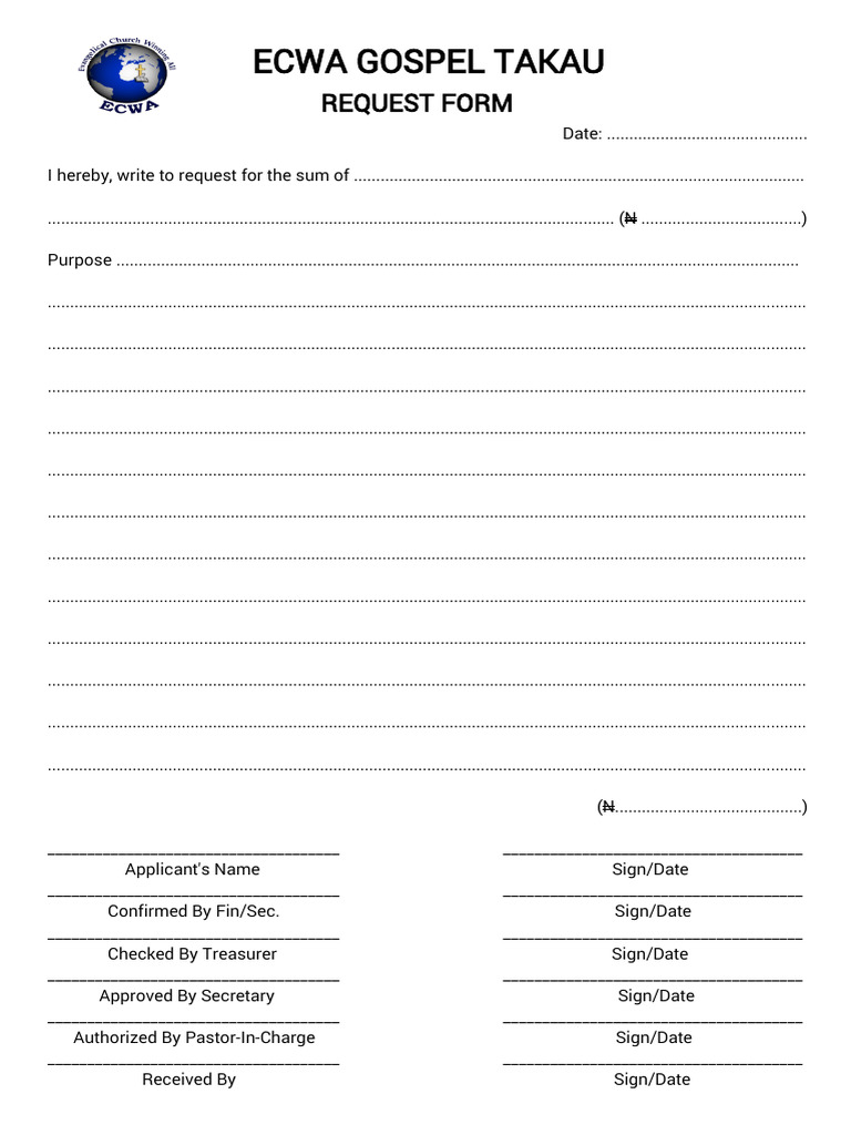 Request Form | PDF
