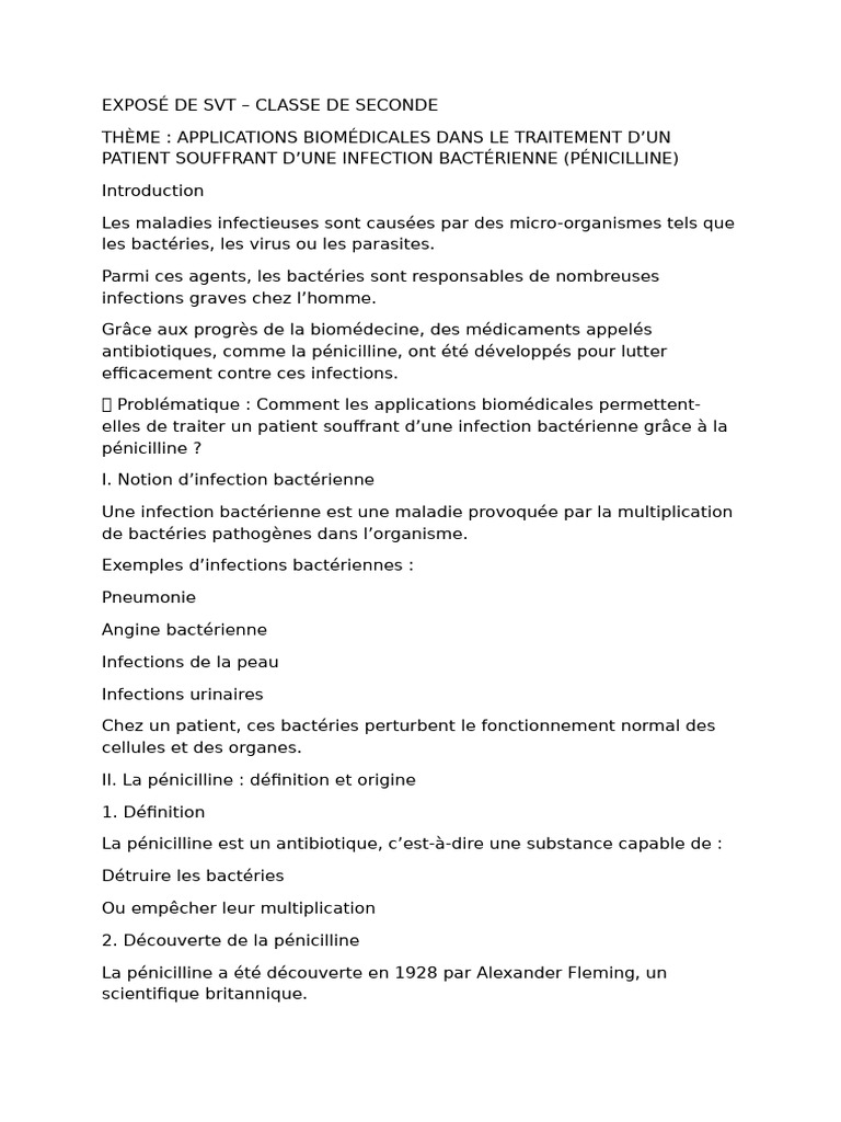 Houssa Samson | PDF | Infection | Pénicilline