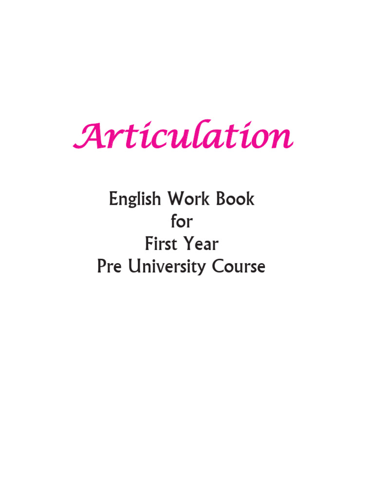 English Work Book | PDF | Reading Comprehension | Linguistics
