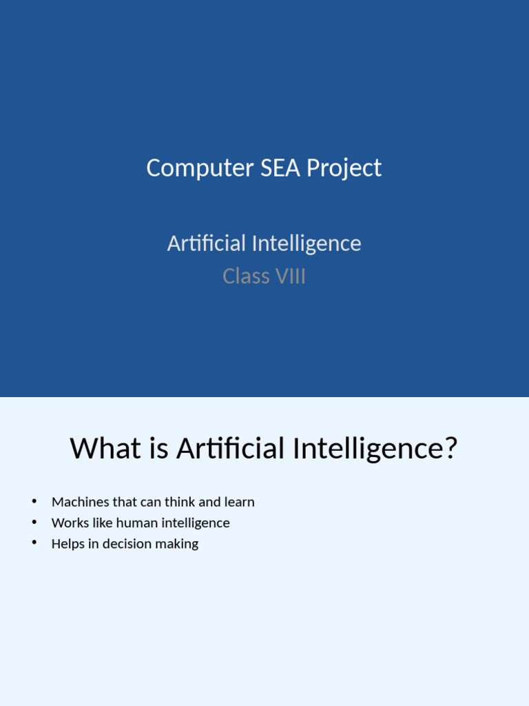 Computer SEA AI Project DesignPlus Class 8 | PDF