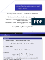 Fiedler Linearizations of Polynomial Matrices and Applications