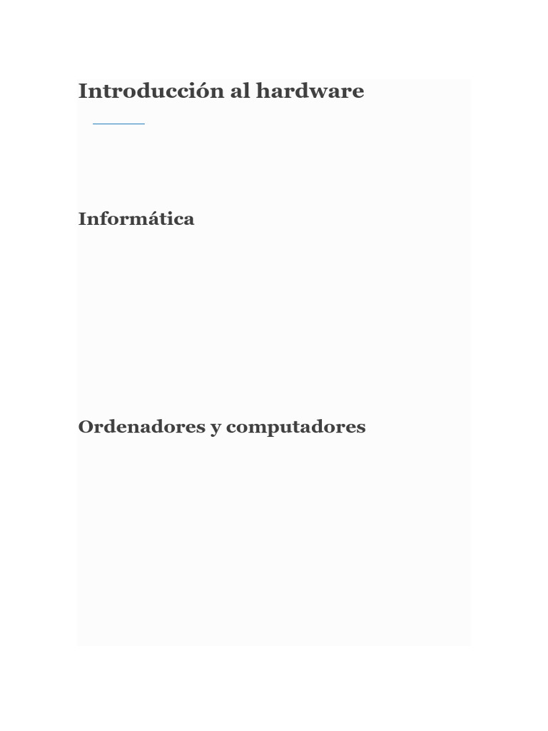 Apuntes de Hardware | PDF | Unidad Central de procesamiento | Periférico