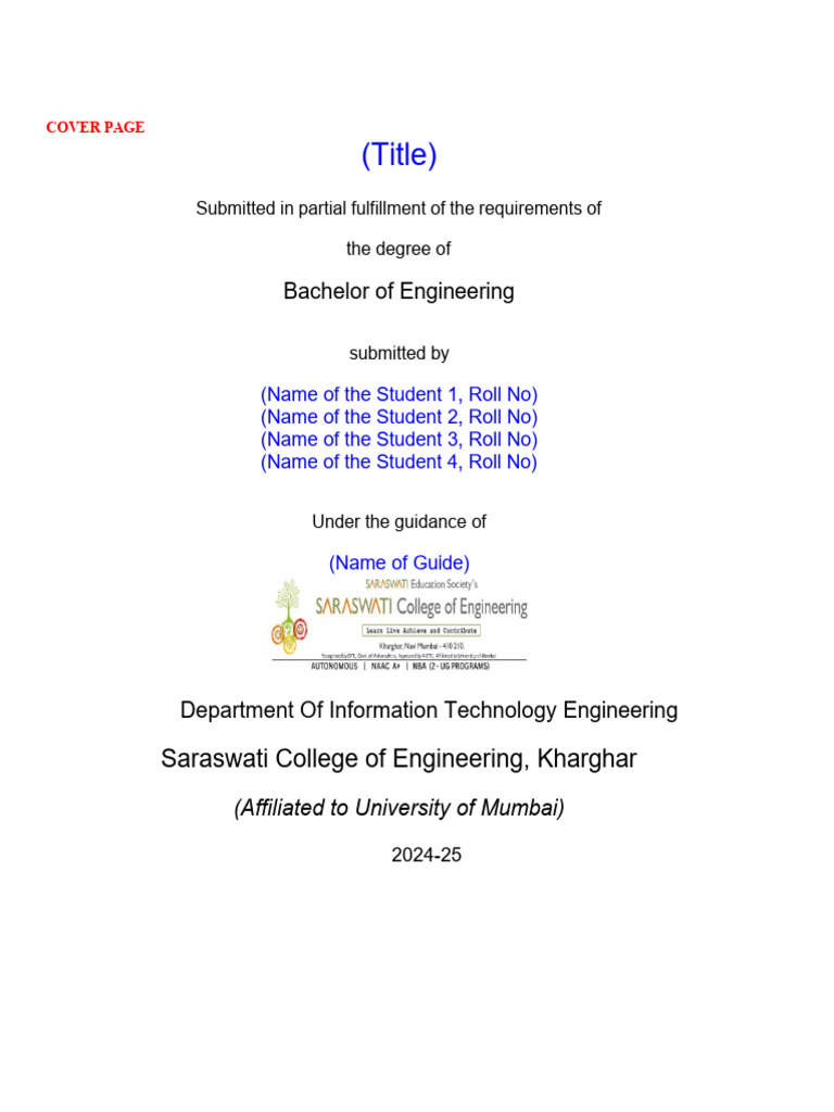Updated Project Report Template | PDF | Engineering | Knowledge
