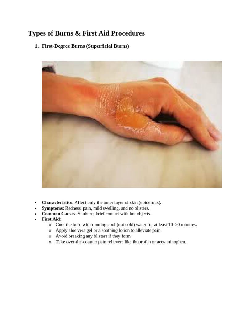 LESSON 4 Types of Burns | PDF | Burn | Skin