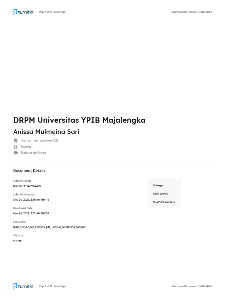 Anissa Mulmeina Sari Turnitin DPRM | PDF