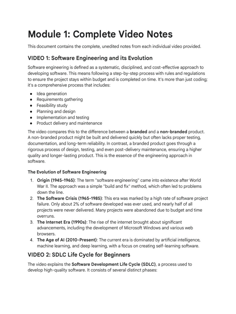 SE_MOD_1 | PDF | Software Development Process | Software Development