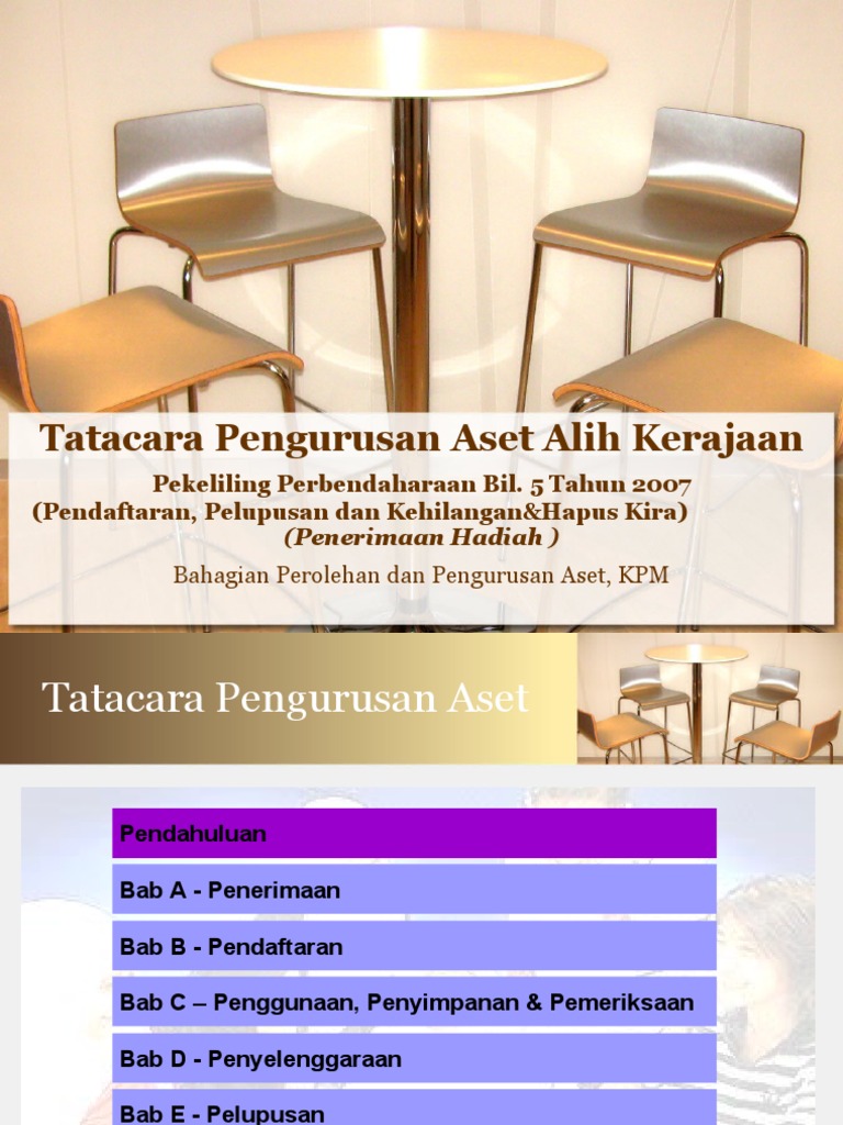 Taklimat Pengurusan Aset Alih Pendaftaran Pelupusan Kehilangan Amp Hapuskira Dan Hadiah Pdf