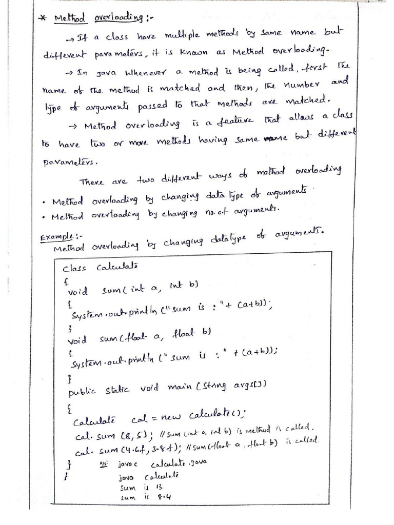 Java Programming Part-4 Lecture Notes | PDF