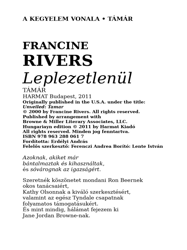 francine-rivers-1-leplezetlenl-tamar | PDF