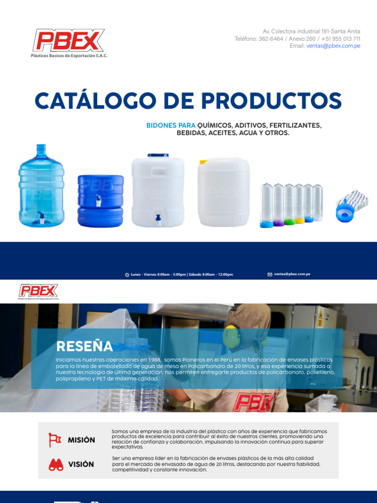 Catálogo Pbex 2026 | PDF | Botella | El plastico