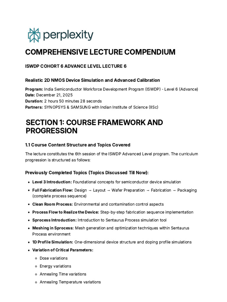 Comprehensive Lecture Compendium | PDF | Doping (Semiconductor ...