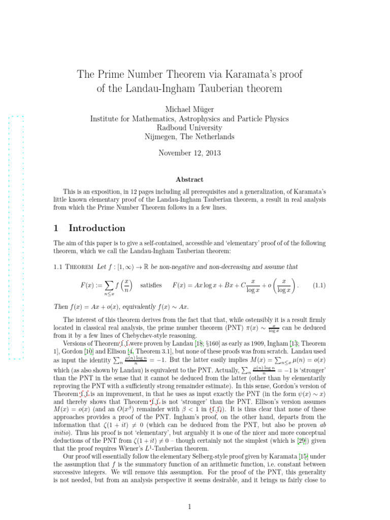 Karamatas Proof | PDF | Theorem | Arithmetic