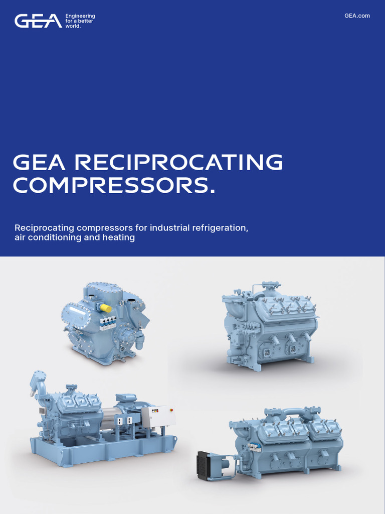 GEA Brochure A4 Reciprocating 24 ONLINE | PDF | Refrigeration | Gases