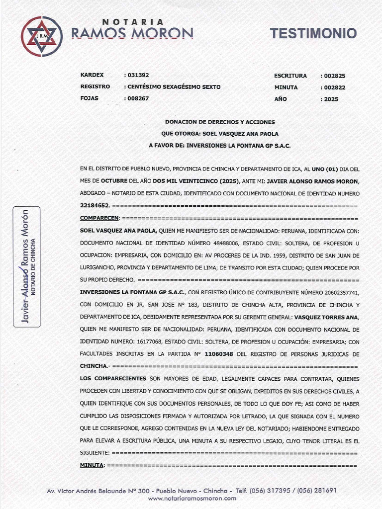 TESTIMONIO | PDF