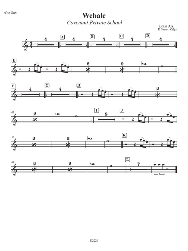 Webale - Alto Sax | PDF