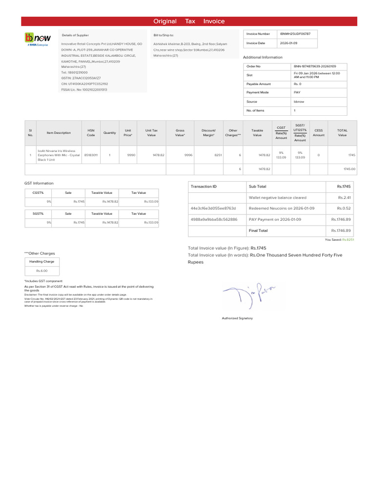 Invoice_from_bb_1874879639 | PDF | Invoice | Taxes