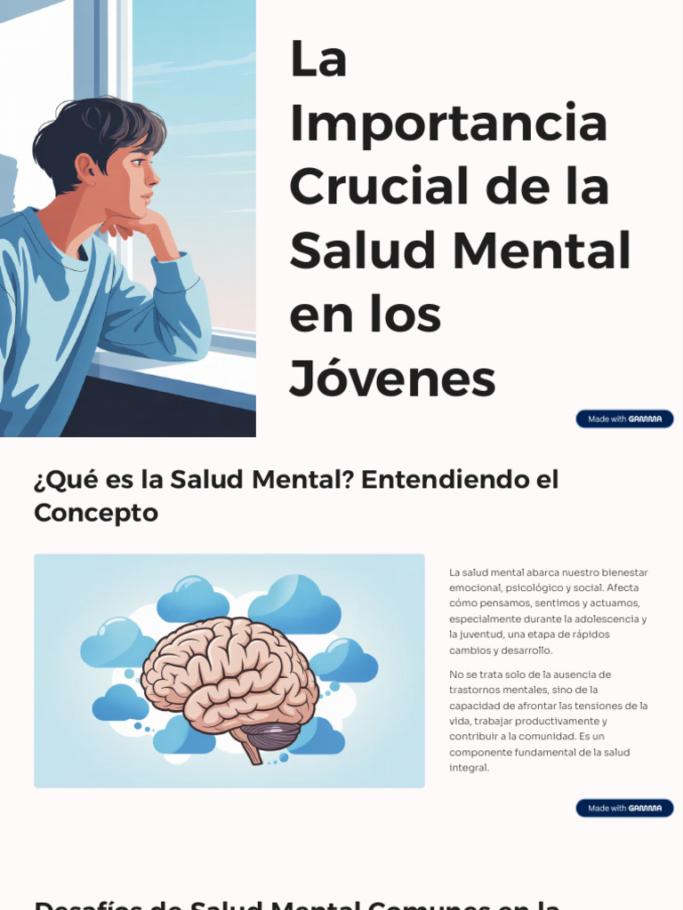 La Importancia Crucial de La Salud Mental en Los Jovenes | PDF | Salud ...